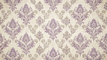 Delicate lavender floral damask fabric pattern on a neutral beige background, pattern, purple,  pattern, purple,damask, fabric