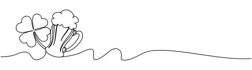 patrick day line art vector