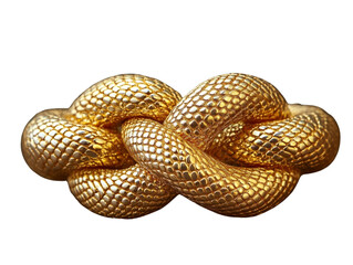Obraz premium A golden knot symbolizing unity and connection.