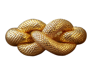 A golden knot symbolizing unity and connection.