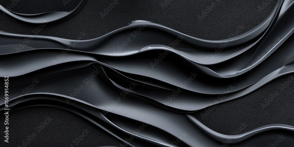 Aufkleber black and white image of a wave with a black background. the image has a moody and mysterious feel t