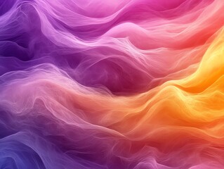 Obraz premium Abstract background with soft, flowing lines in vibrant shades of purple, pink, and orange.