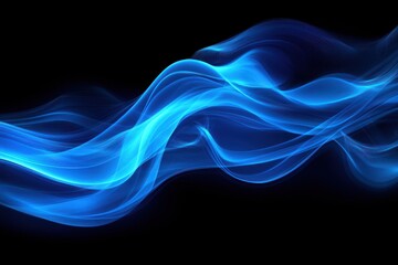 Abstract blue wave design; perfect for backgrounds. Use for tech, energy, or water themes; evokes motion and flow.