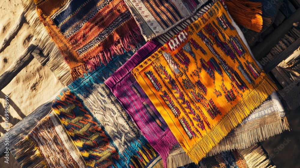 Poster collection of colorful rugs with different patterns and designs. the rugs are arranged in a way that