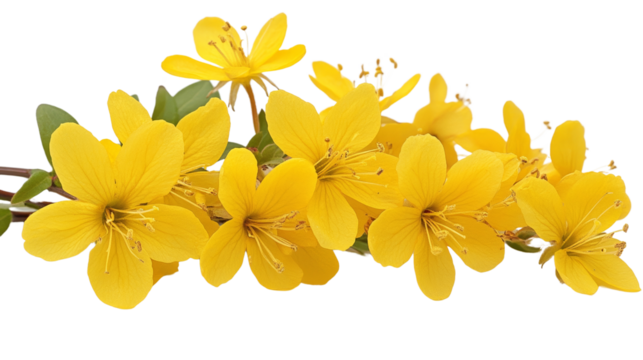 Bright yellow flowers with delicate petals.