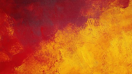 Fototapeta premium A rich and dramatic dark red and yellow gradient background, blending deep red hues with vibrant yellow tones. This bold and striking backdrop creates a sense of warmth and intensity