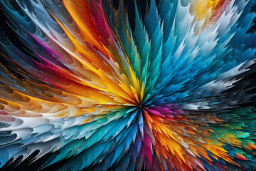   Geometric Background  visualization of implicit function surfaces  background  a pattern of glowing multicolor ice mosaic   