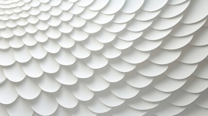 Abstract white pattern with layered round shapes and textures.