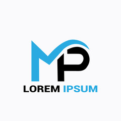 Fototapeta premium Luxury MP Monogram Logo