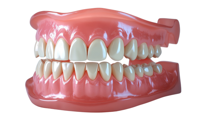 Detailed dental model showcasing teeth alignment.
