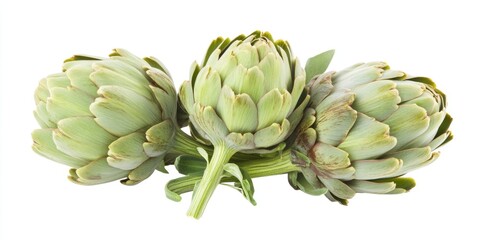 Fototapeta premium Fresh organic garlic bulbs with green leaves and stems, ideal for cooking and gourmet dishes.