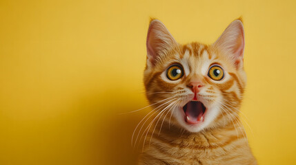 Crazy cat with cute with copy space new style 