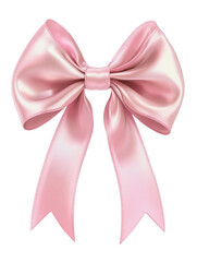 Elegant pink satin ribbon bow design.