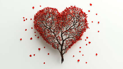 red heart in the shape of heart