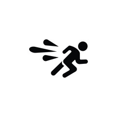 fast man running icon, rush icon vector illustration