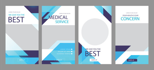 Corporate healthcare cover, back page a4 template design and flat icons for a report and medical brochure design, flyer, leaflets decoration for printing and presentation vector illustration