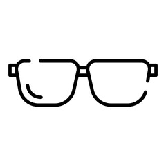 Glasses black line icon