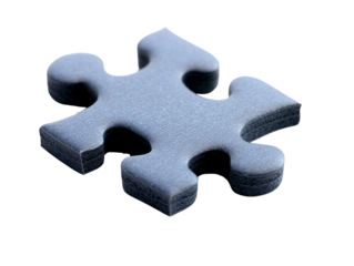 Single puzzle piece on a white background.