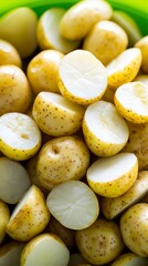 Delicious Yellow Potatoes  Halved  Culinary  Food Photography  Close Up