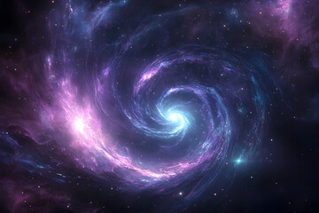 Celestial Symphony: The Enchanting Dance of Stars and Nebulae in a Spiral Galaxy's Embrace