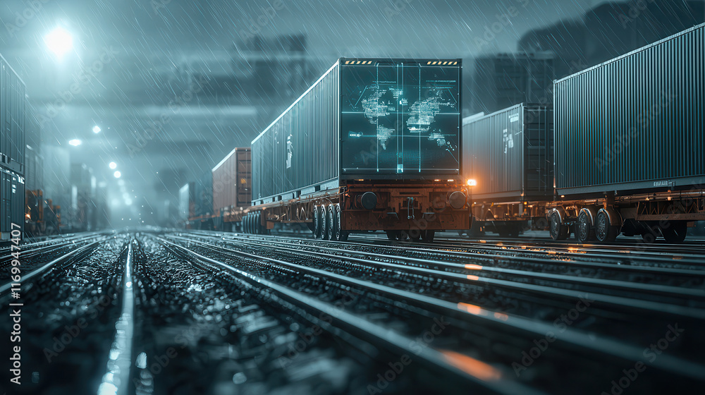 Poster efficient cargo delivery with scheduling software in rainy environment