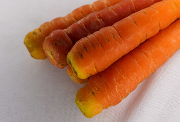 fresh vegetable carrots isolated on white background