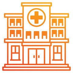 Hospital icon element for design