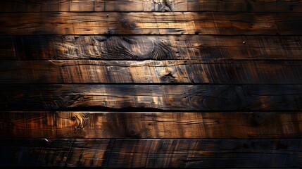 Rustic wooden planks with dramatic light and shadows