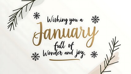 Obraz premium Wishing you a January full of wonder and joy
