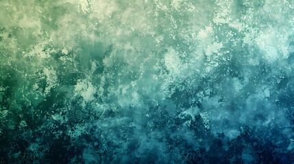 Obraz premium Abstract grainy gradient background with glowing noise texture in teal, green, and blue, creating a smooth backdrop for design use