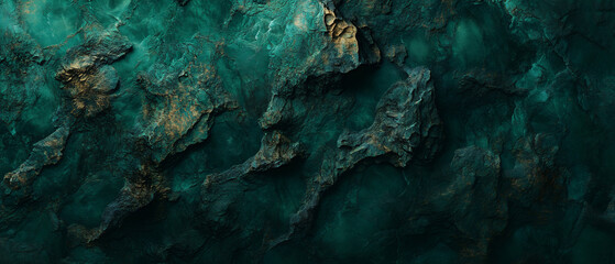 Abstract Dark Green Marble Texture with Organic Patterns