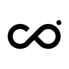 infinity symbol incorporating the letters "CO," representing endless possibilities and continuous growth. The minimalist design and bold lines convey strength, innovation, and forward movement.