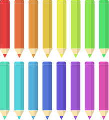 full color pencil illustration with white background