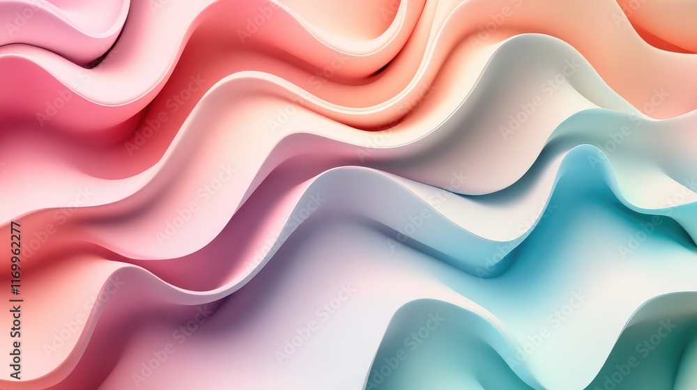 Poster ai-rendered gradient background with soft hues of coral, mint, and lavender, blending smoothly into 