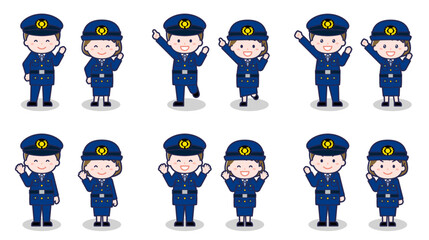 警察官の男女 02