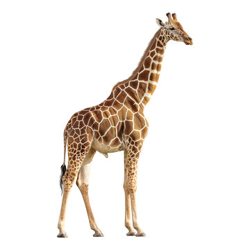 Fototapeta giraffe isolated on white
