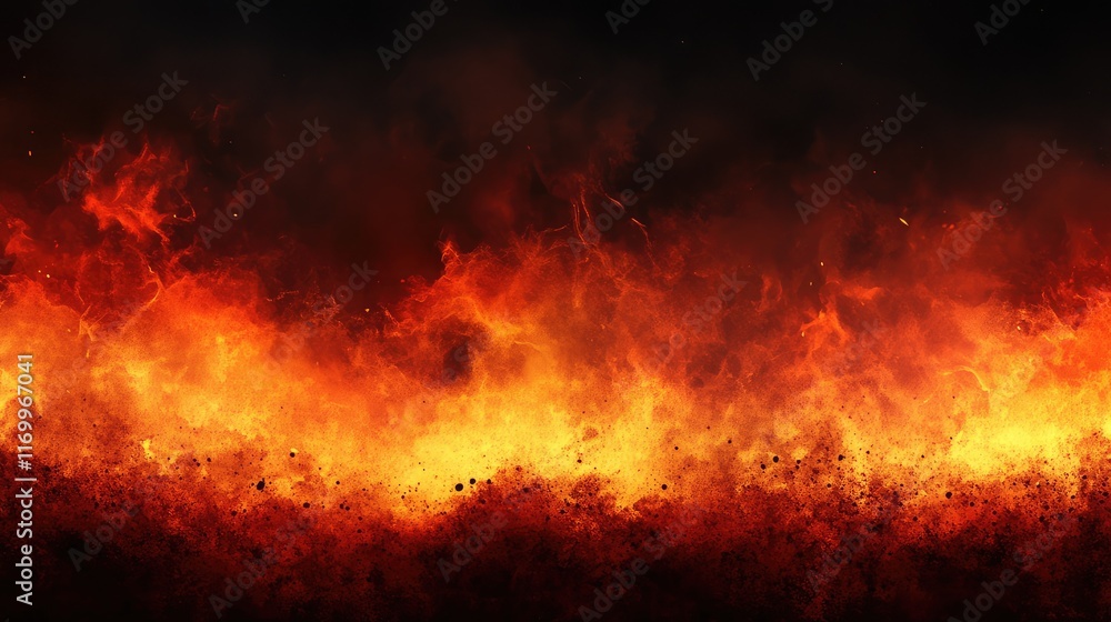 Poster dynamic abstract gradient background in bold fiery red and black with smooth transitions. no text, n