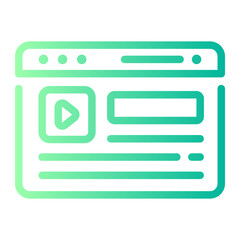 browser Line Gradient Icon