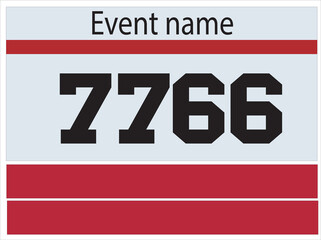 Bib Number Vector Illustration
