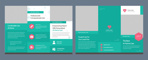 Business presentation templates for dentist clinic. use in presentation, flyer and leaflet, corporate report, marketing and advertising. medical health and dentistry concept. vector design.