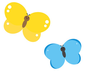 かわいいちょうちょのイラスト