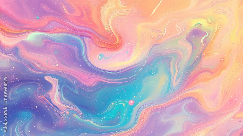 Poster gradient background in pastel rainbow hues, transitioning smoothly for a whimsical effect. no text, 