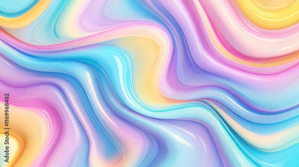 Poster gradient background in pastel rainbow hues, transitioning smoothly for a whimsical effect. no text, 