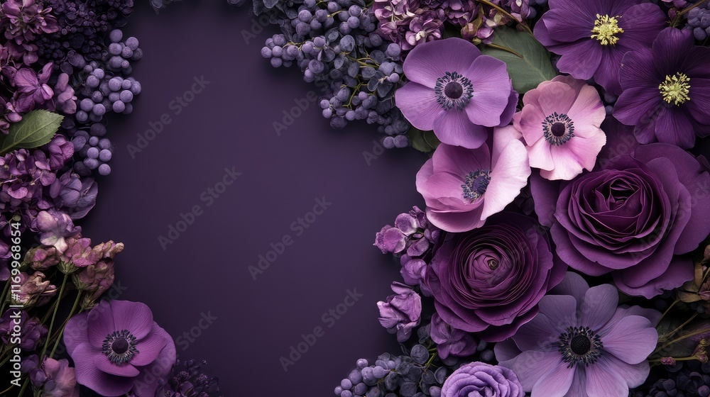 Poster gradient background transitioning from deep plum to mauve, creating a luxurious feel. no text, no pe
