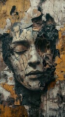 Decaying Face: A Surrealist Masterpiece