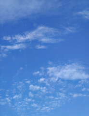 Clouds and blue sky background, backdrop wallpaper