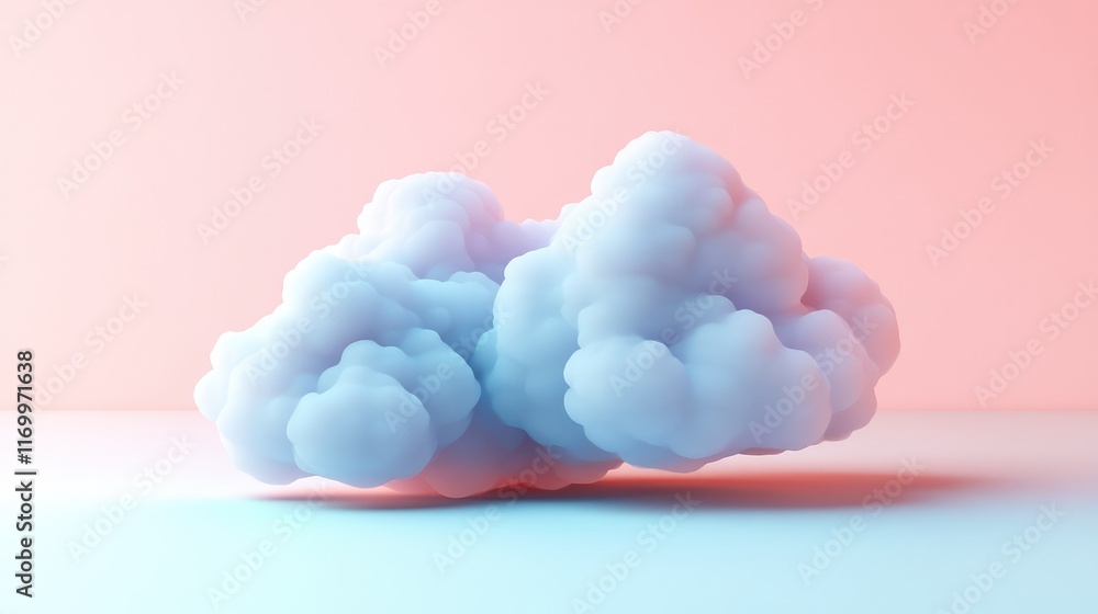 Poster soft ai-generated clouds in light pinks and blues over a subtle gradient background, offering a spac