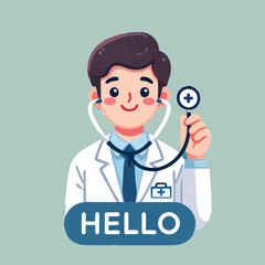 male and female doctor vector