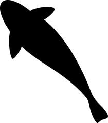 hand drawn top view of fish illustration.