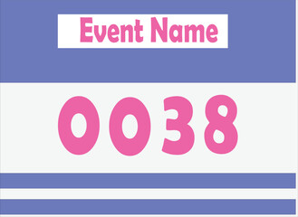 Bib number vector illustration